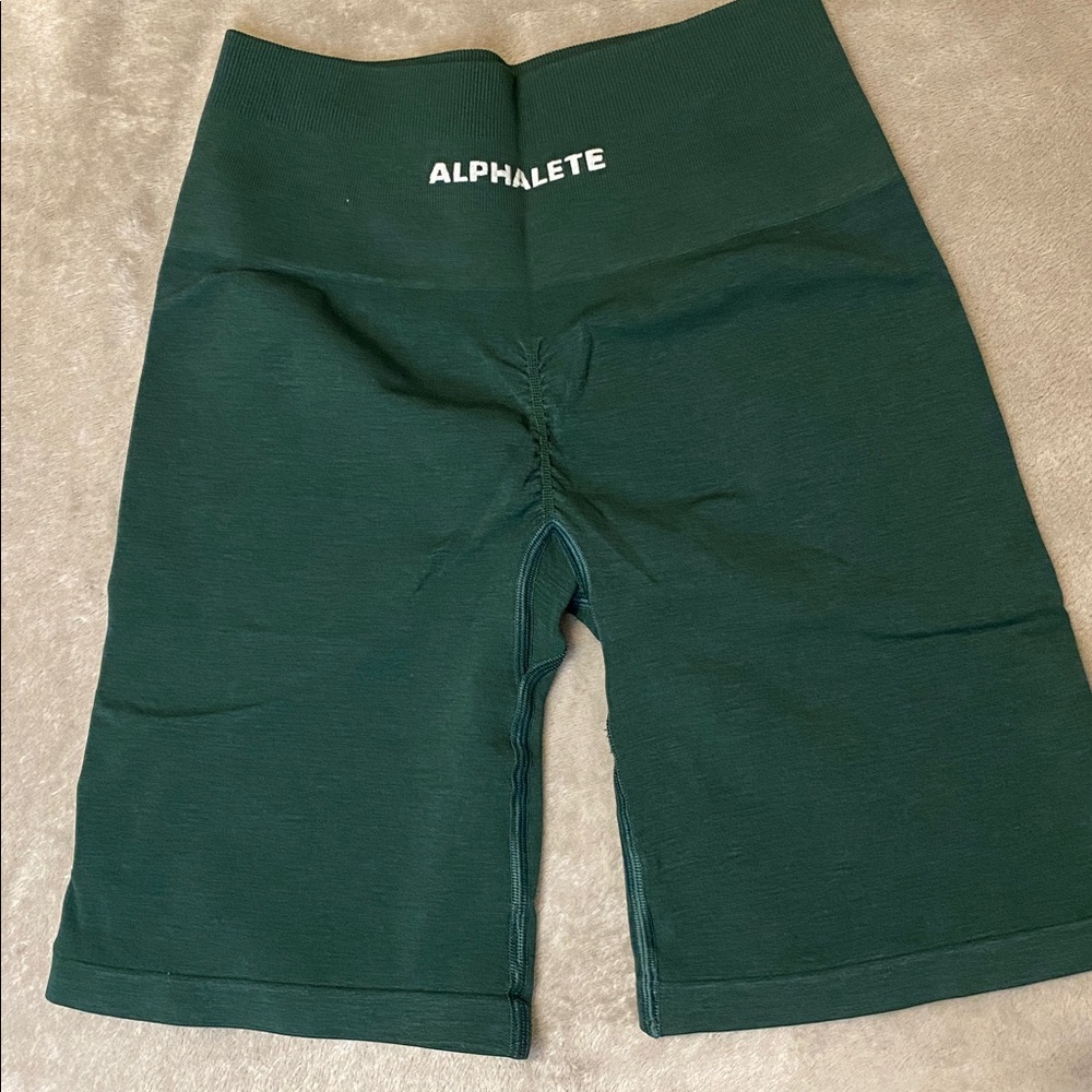 Alphalete Dark Green Amplify shorts